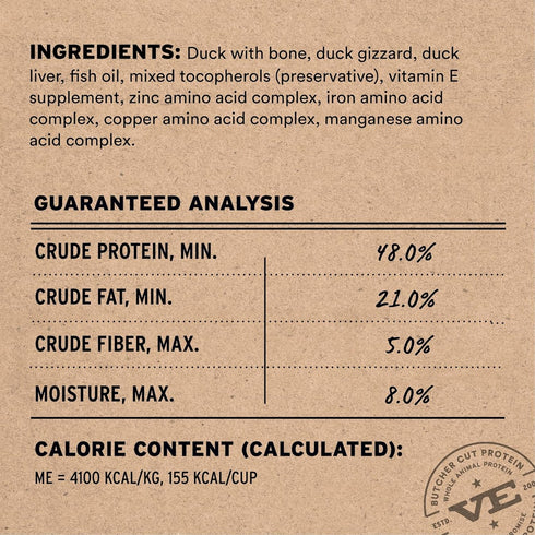 Vital Essentials Freeze Dried Soft Nibs Duck Raw Cat Food 12oz - Poudre Pet & Feed Supply 3